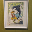 Load image into Gallery viewer, 'Cat vs. Raven' Giclee print in wooden frame - Jed Henry