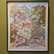 Load image into Gallery viewer, Bath House of the Gods' Gold Foil Print in black frame - Jed Henry
