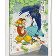 Load image into Gallery viewer, 'Cat vs. Raven' Giclee print in wooden frame - Jed Henry